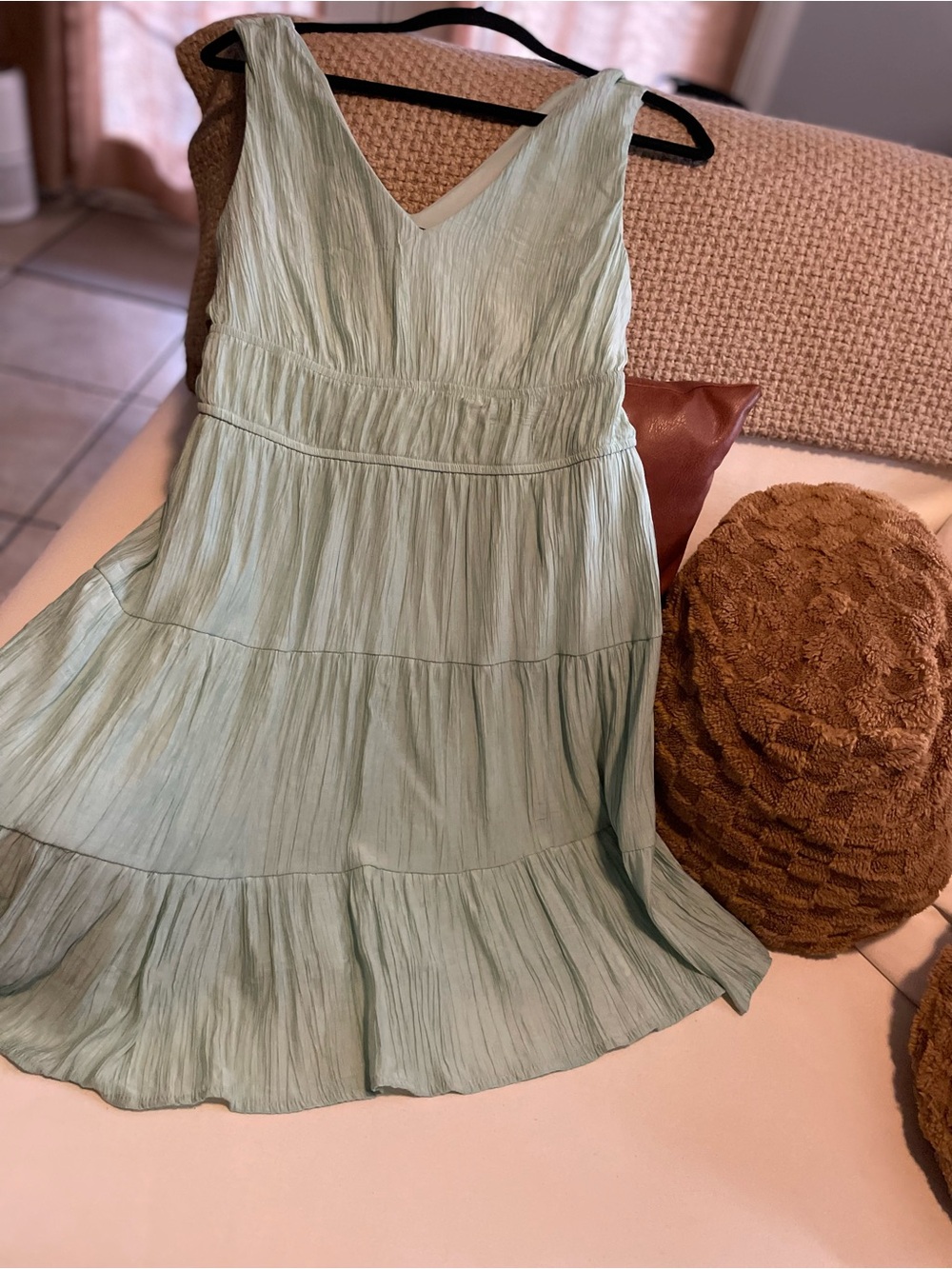 Lily Rose Mint Green V-Neck Tiered Sundress